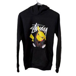 Pikachu Graffiti Hoodie Kids Unisex XL Stussy Pokémon Hooded Sweatshirt *READ*